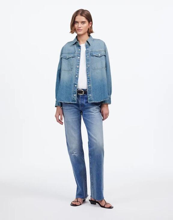 Madewell Jackets & Blazers - Madewell Denim Boxy Shirt Jacket Maspeth Wash Size Large NU401